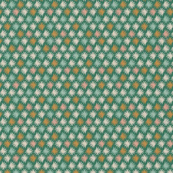 Printed Cotton LITNI Green / Ecru